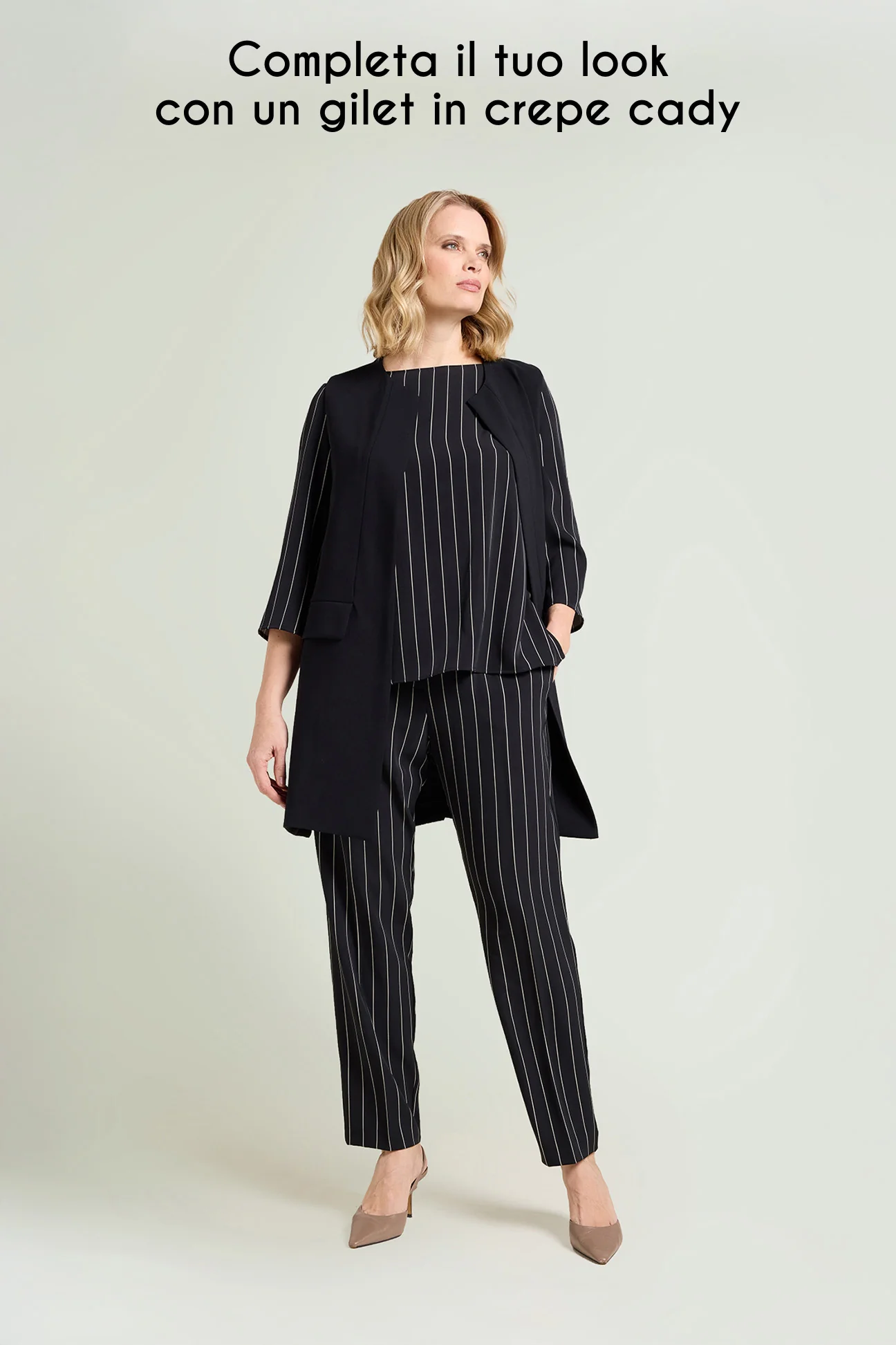 BLUSA IN CADY GESSATO - Image 5