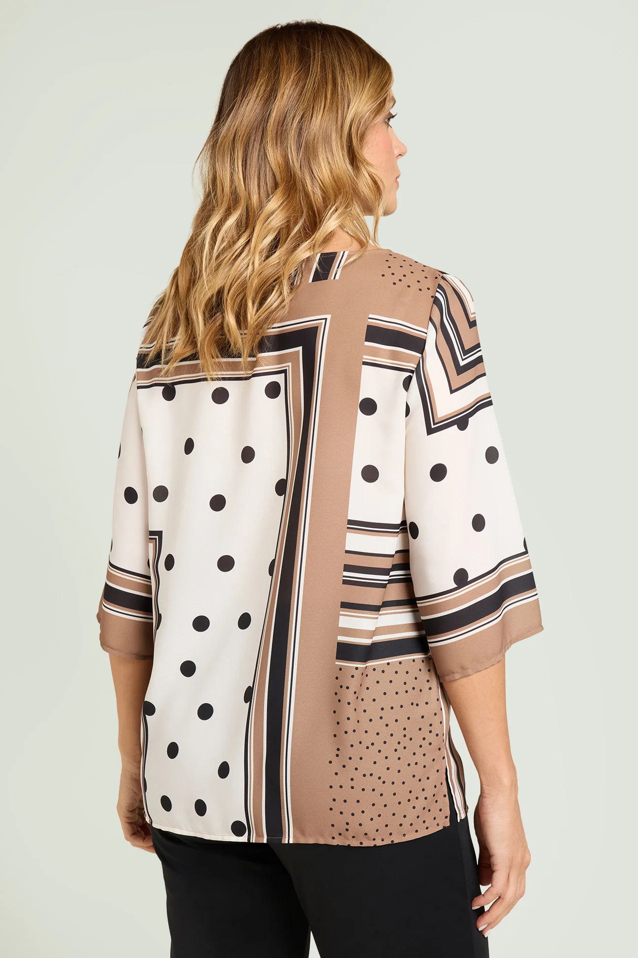 BLUSA IN DOPPIA GEORGETTE STAMPATA - Image 3