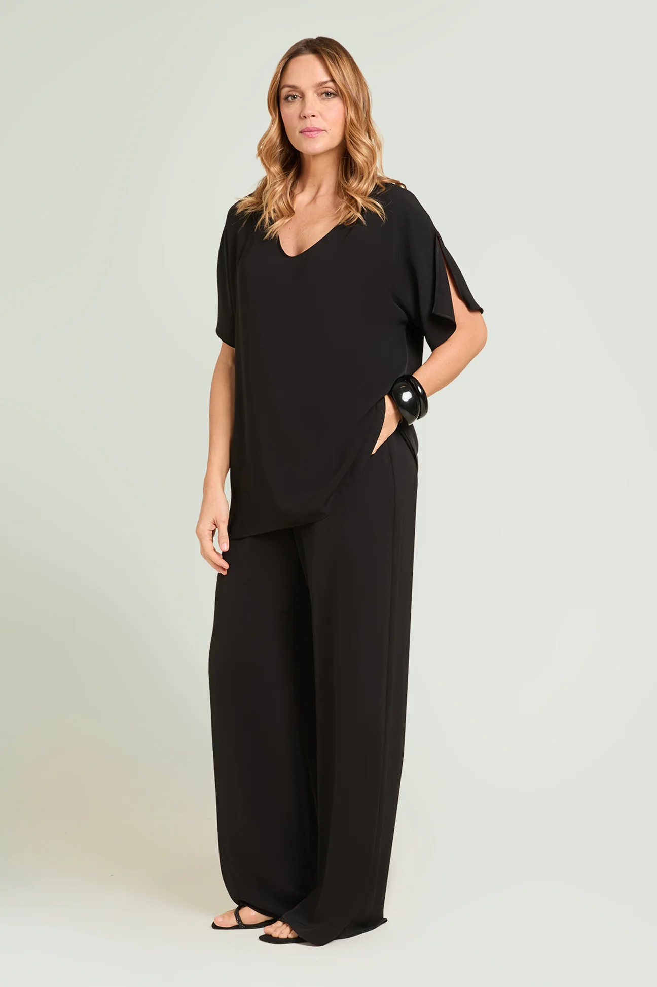 BLUSA IN TESSUTO FLUIDO SILKY TOUCH - Image 4