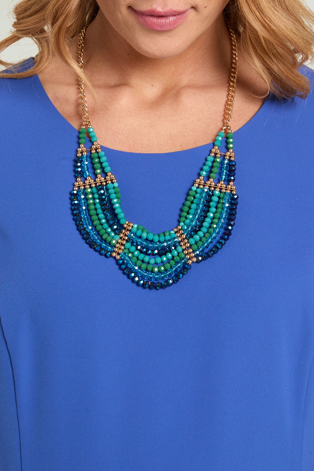 COLLANA-COLLIER DI JAIS E PERLINE DORATE - Image 3