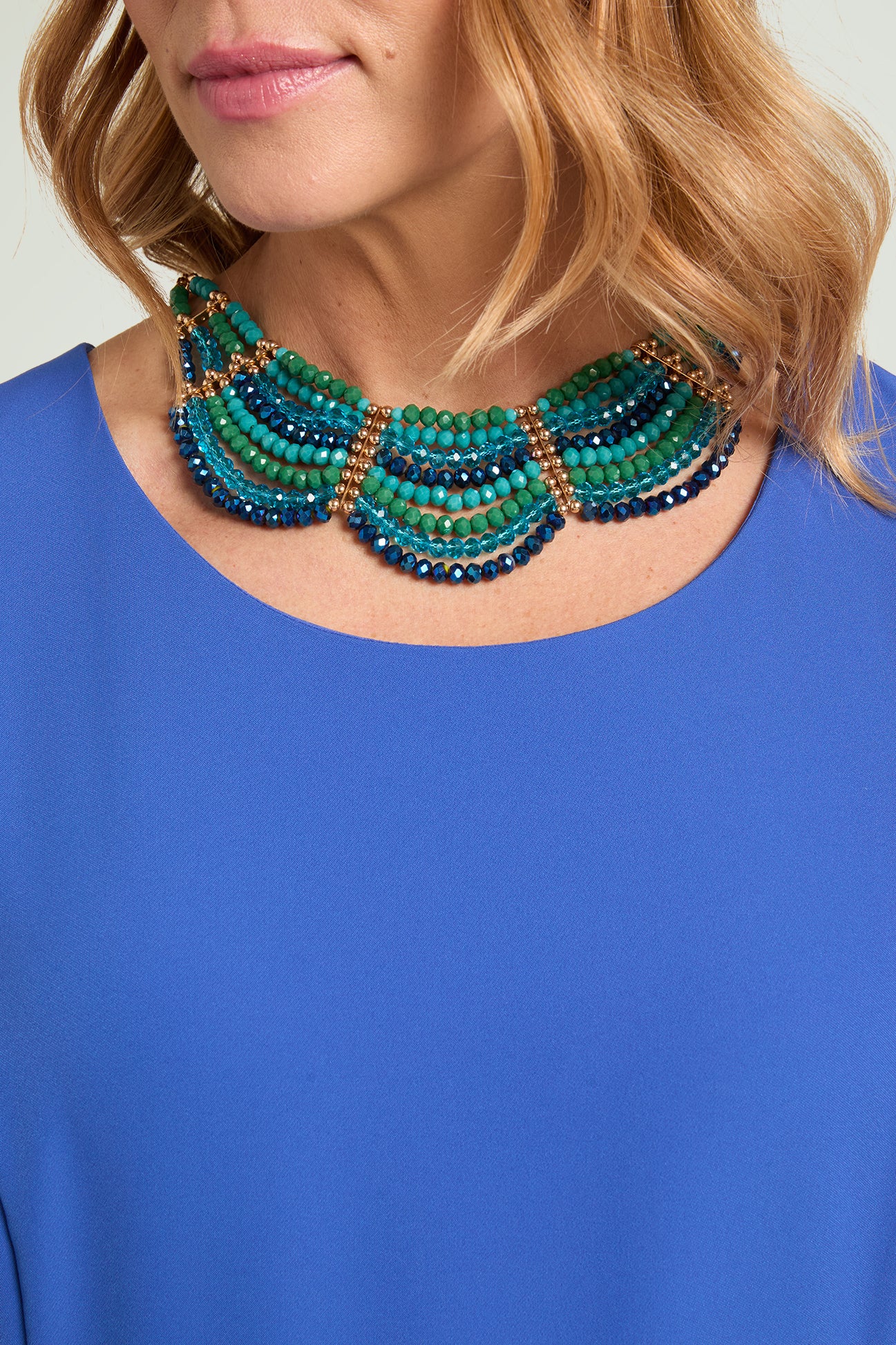 COLLANA-COLLIER DI JAIS E PERLINE DORATE - Image 4
